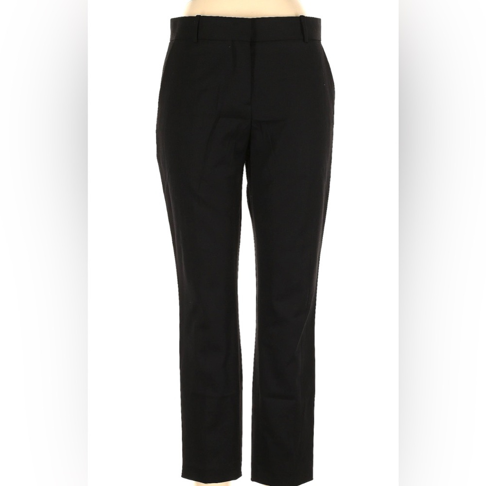 Everlane The Slim Wool Pant in Black size 10 high rise ankle length pleated